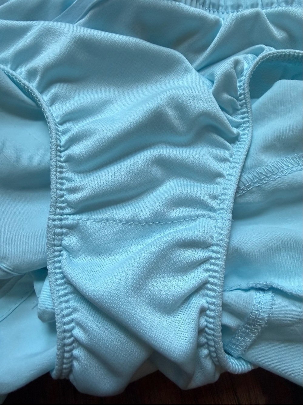 Nike Dri Fit Light / Ice Blue Performance Lined Running Shorts, XS - Picture 5 of 8